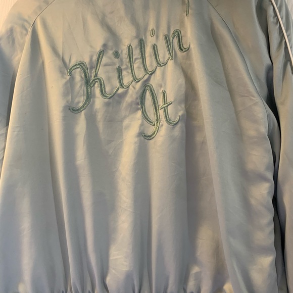 Varsity mint green and white jacket - Picture 4 of 4